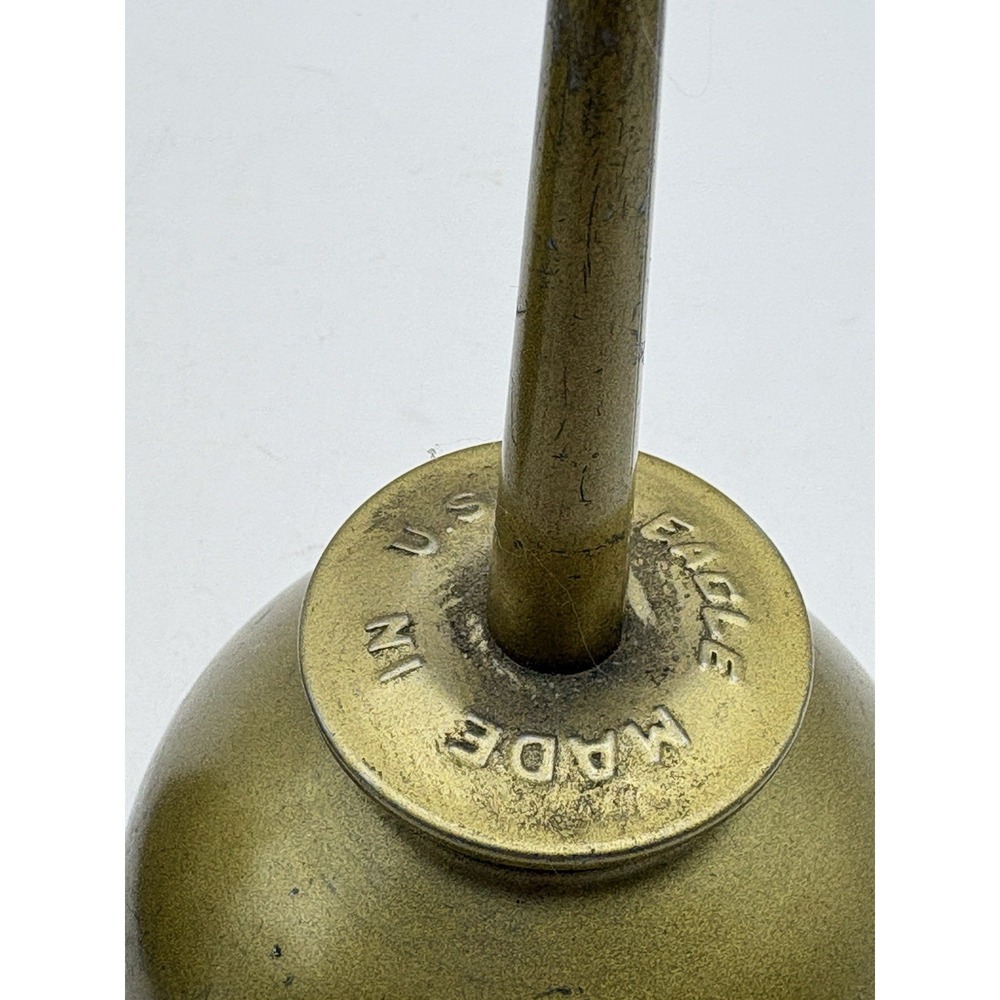Vintage EAGLE 6" Copper Color Thumb Pump OIL CAN Oiler Made in USA Industrial - Picture 3 of 6